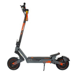 Side profile of KuKirin G2 Ultra electric scooter with signature orange graphic accents
