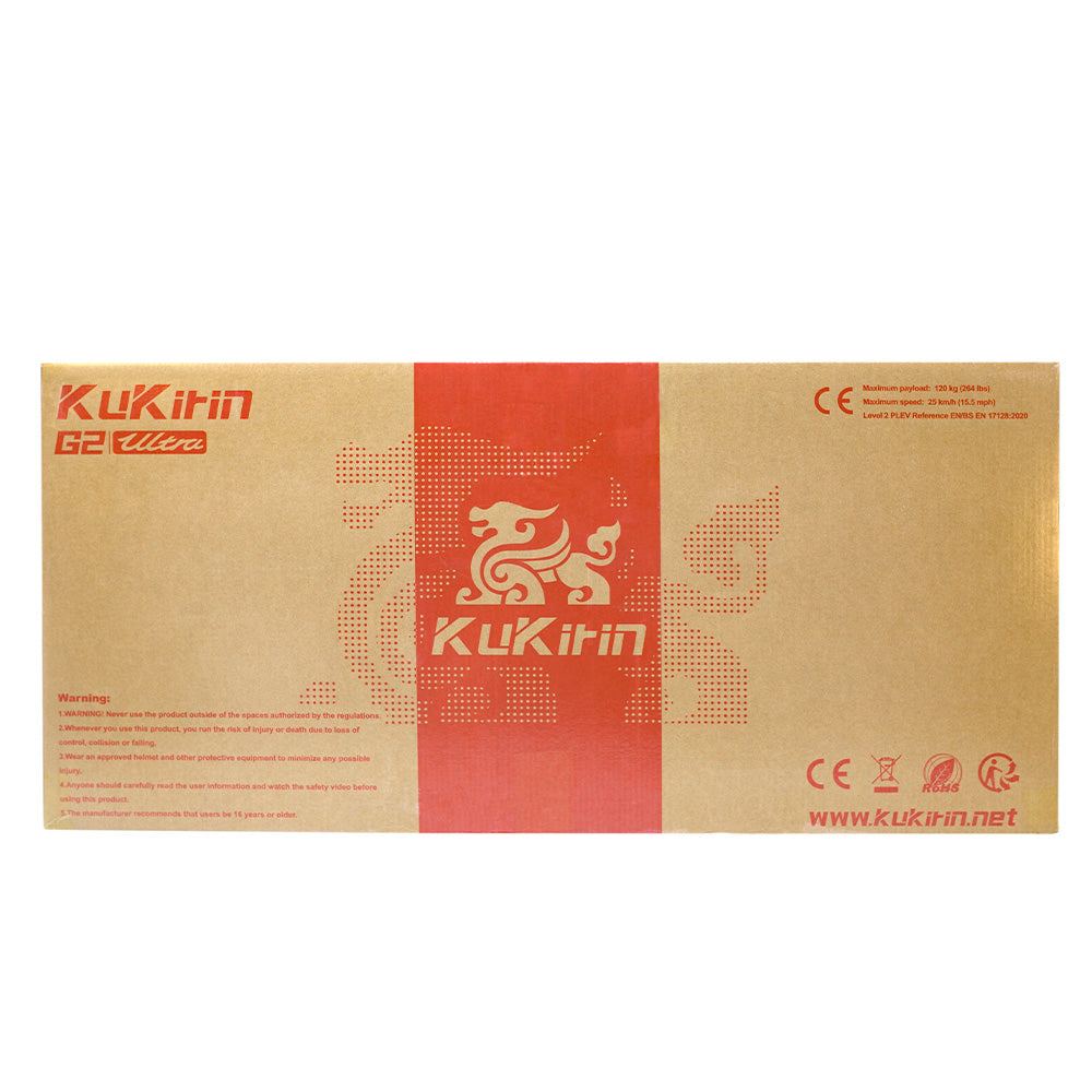 Heavy-duty official protective cardboard shipping box packaging for the KuKirin G2 Ultra.