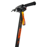 Close-up of the ultra-stable vertical steering stem structure on the KuKirin G2 Ultra